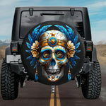 Tactical Aztec Celestial Skull Starburst Symbol Spare Tire Cover