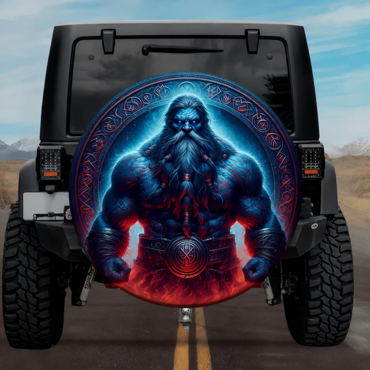 Tactical Eitri Norse Dwarf King Forgemaster Spare Tire Cover
