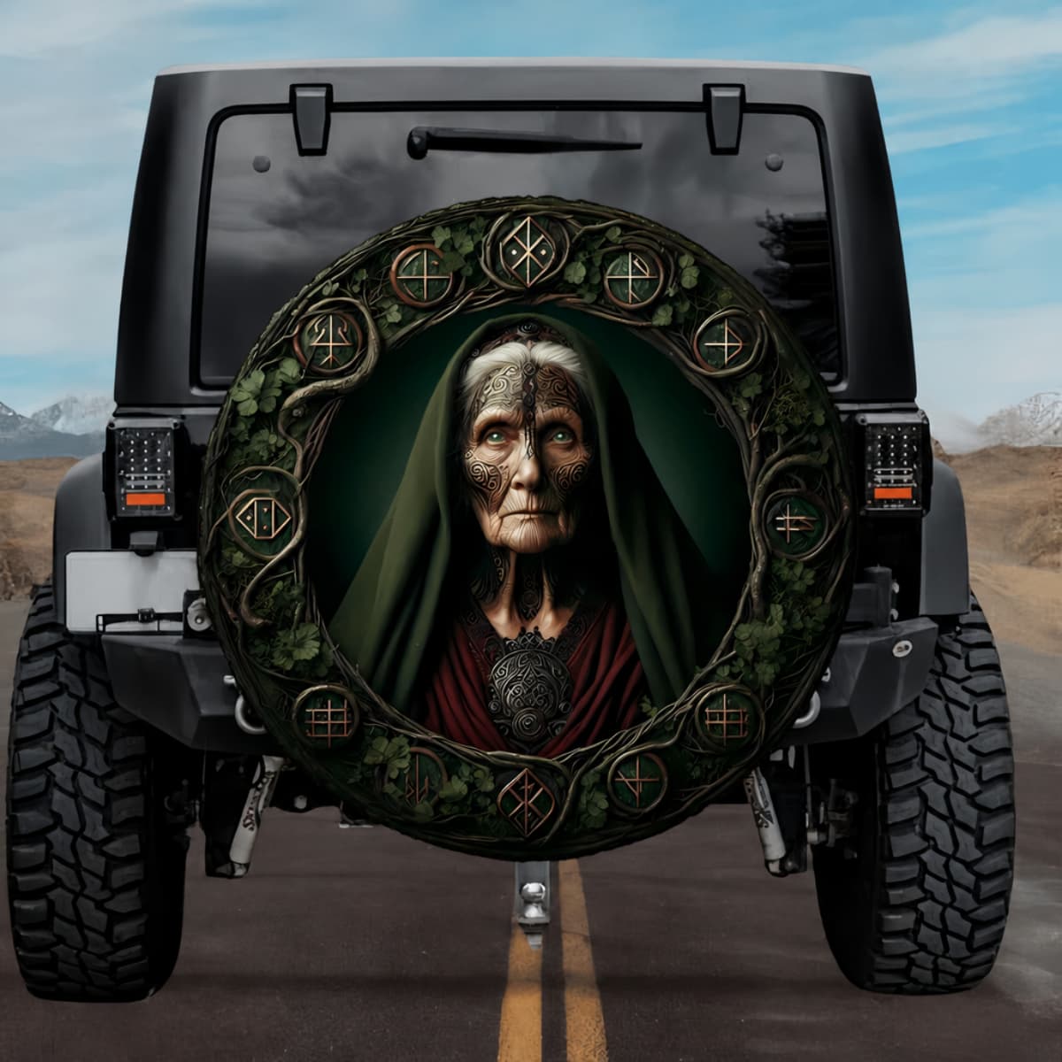 Tactical Norse Mythology Amma Matriarch Ivy Vine Spare Tire Cover