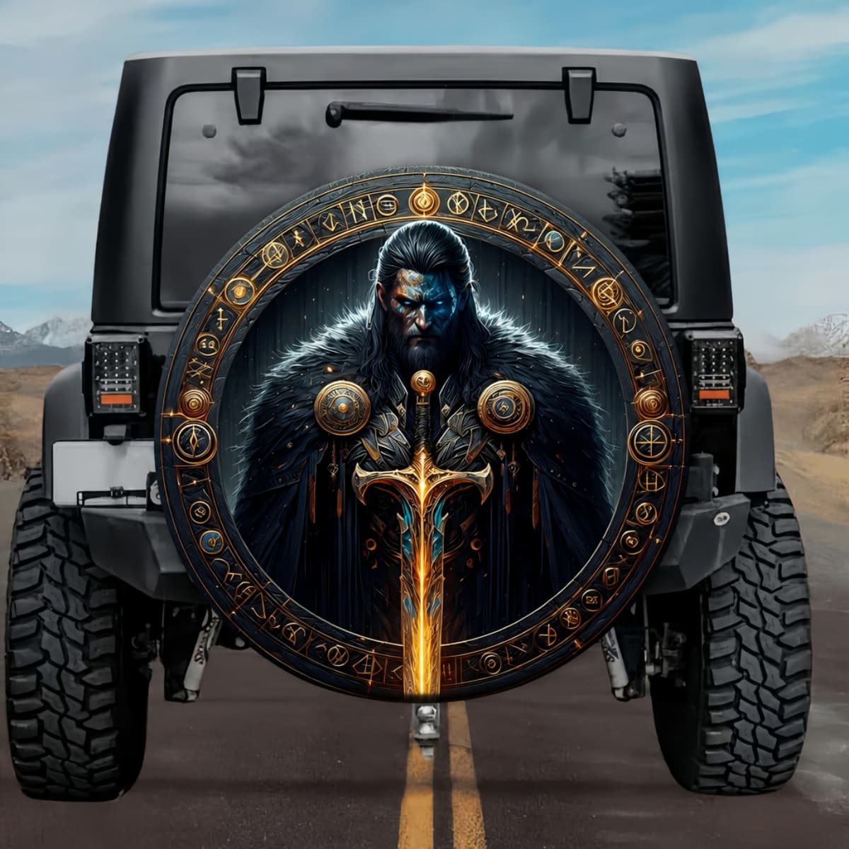 Tactical Norse Mythology Guttorm Holy Sword Spare Tire Cover