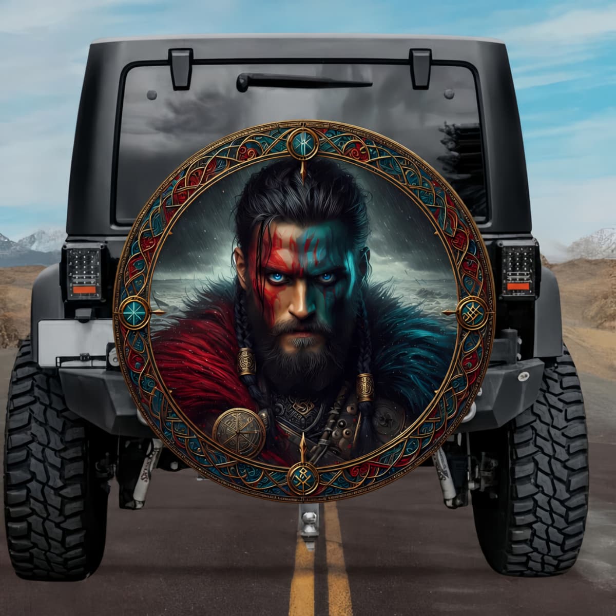 Tactical Norse Mythology Ivar the Boneless Dual-Paint Spare Tire Cover