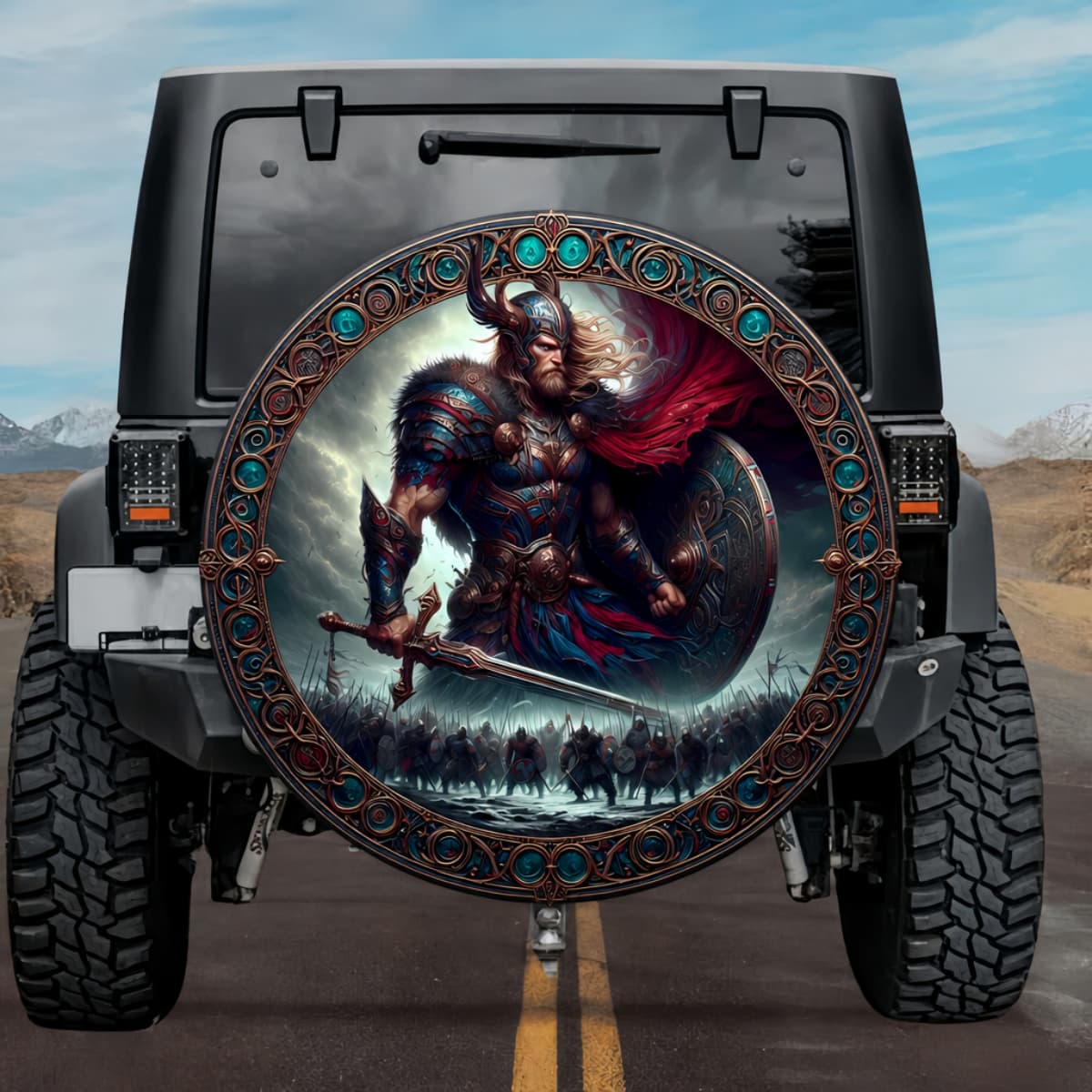Tactical Norse Mythology The Einherjar Army Spare Tire Cover