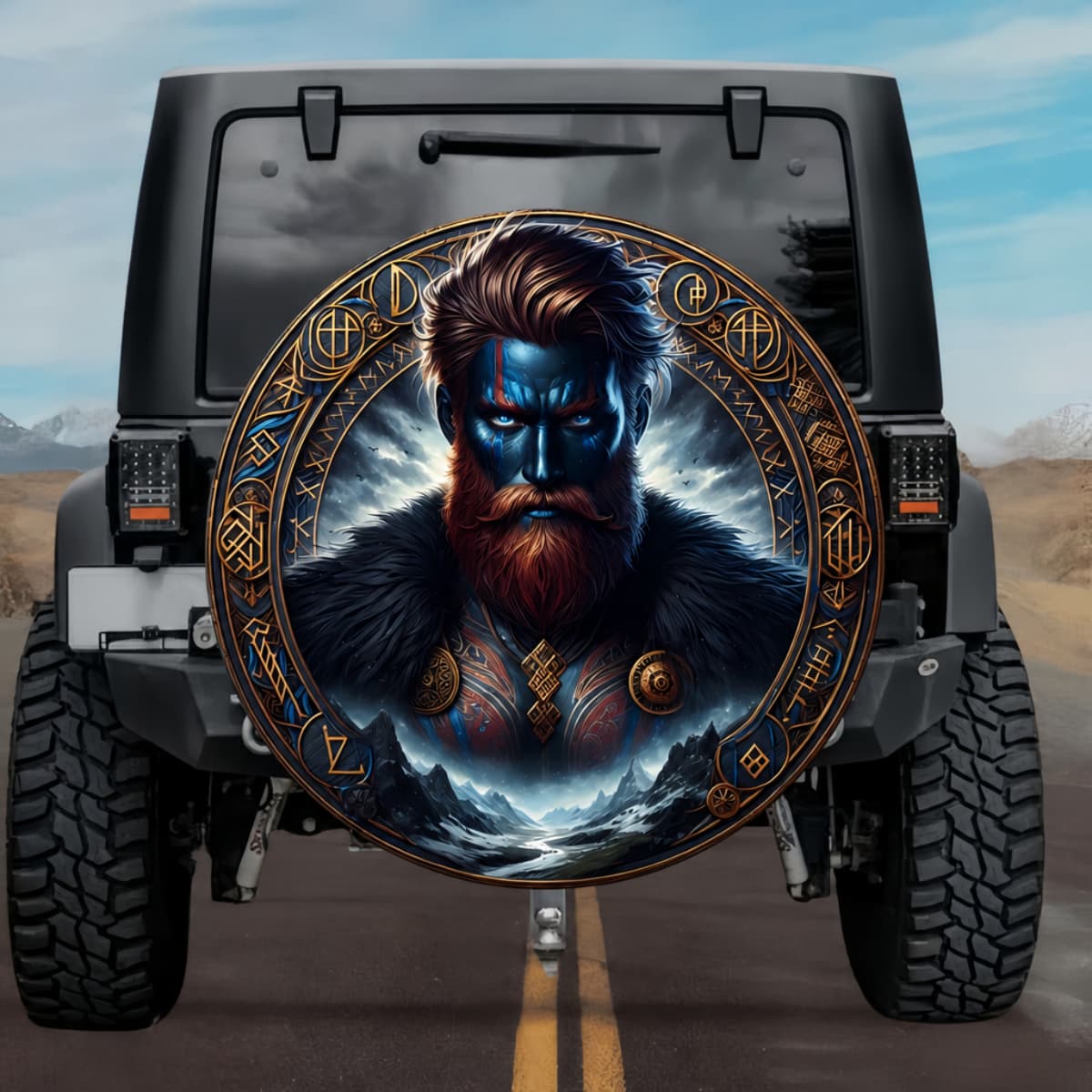 Tactical Norse Mythology Thialfi Swift Chieftain Spare Tire Cover