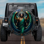 Tactical Celestial Adonael Archangel Emerald Wings Spare Tire Cover