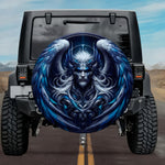 Tactical Celestial Iaoth Archangel Glacial Blue Wings Spare Tire Cover