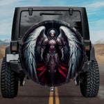 Tactical Celestial Jehudiel Archangel White Wings Spare Tire Cover