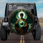 Tactical Celestial Ouriel Archangel Earth Orb Emerald Wings Spare Tire Cover
