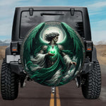 Tactical Celestial Raphael Archangel Glowing Flask Emerald Wings Spare Tire Cover