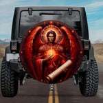 Tactical Celestial Uriel Archangel Blazing Sun Core Red Wings Spare Tire Cover