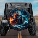 Gothic Valkyrie Geirdriful Spear Flinger Norse Shield Spare Tire Cover