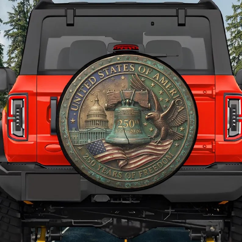 The Minted Patriot | 3D Bronze Liberty Bell Spare Tire Cover