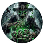 Detailed Horror Skull Collector Spare Tire Cover