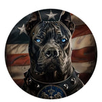 Blue-Eyed Cane Corso American Flag Spare Tire Cover