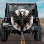 Dark Winged Skull Spare Tire Cover