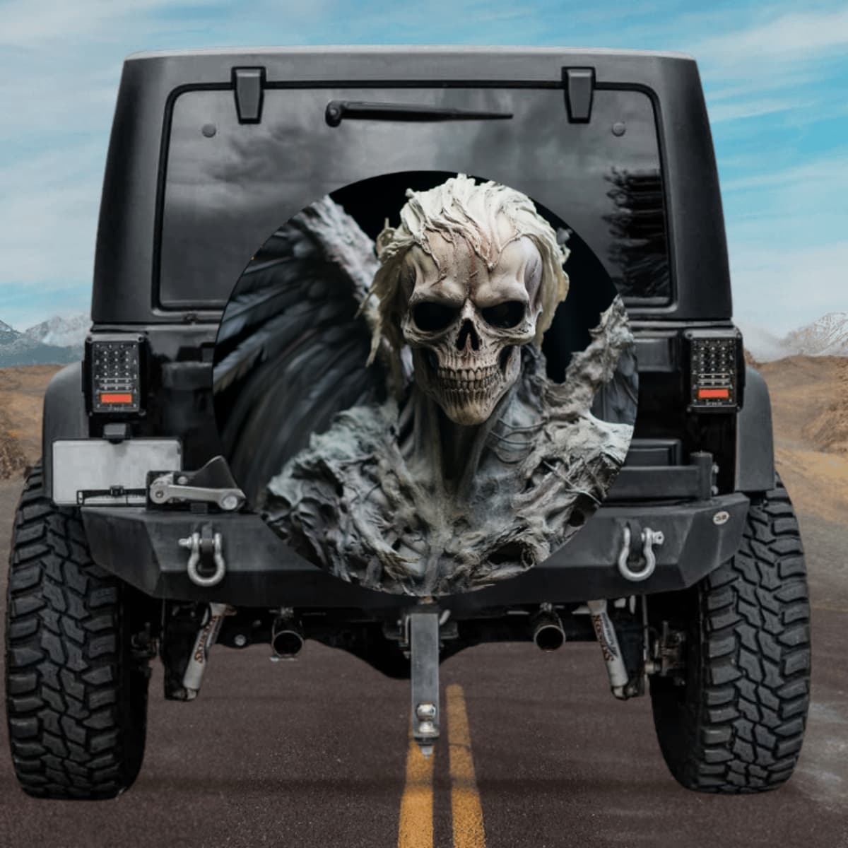 Fallen Bone Wing Spare Tire Cover