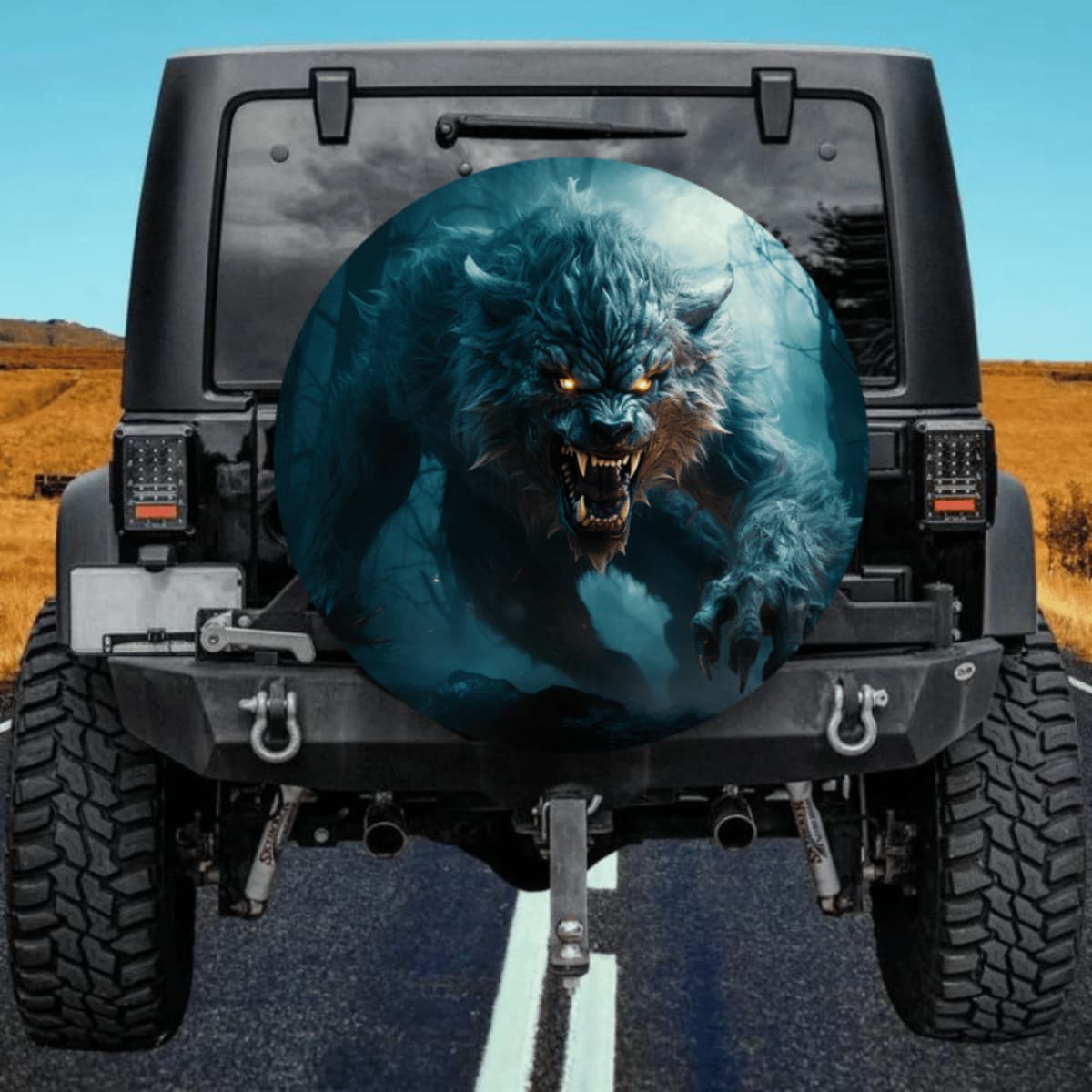The "Midnight Lycan" Alpha Werewolf Spare Tire Cover