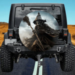 Realistic Flying Witch Spare Tire Cover - Horror Movie Art