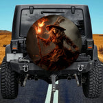 Realistic Scarecrow Witch Spare Tire Cover - Horror Fantasy Art