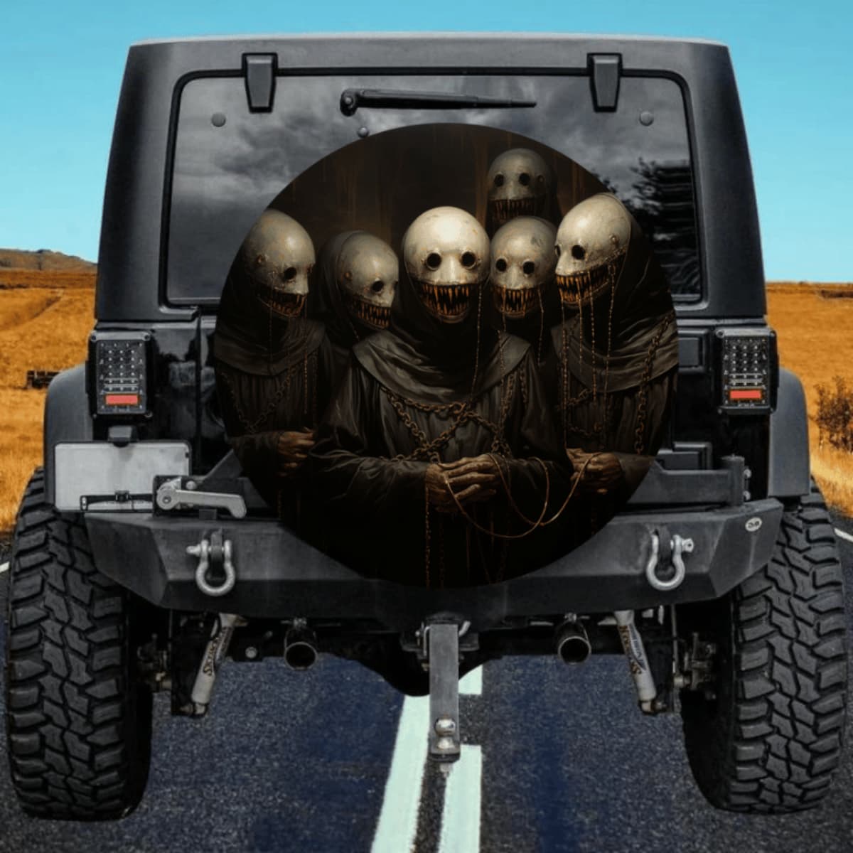The "Grinning Legion" Chained Spirit Spare Tire Cover