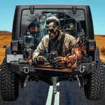 Mad Scientist Monster Spare Tire Cover - Horror Lab Scene Art