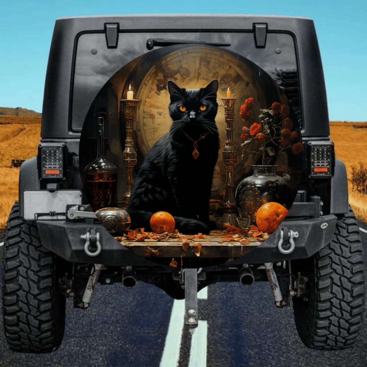 Nine Lives and Many Spells Spare Tire Cover