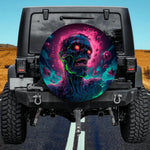Trippy Neon Zombie: Zombie Rated Apocalypse Spare Tire Cover
