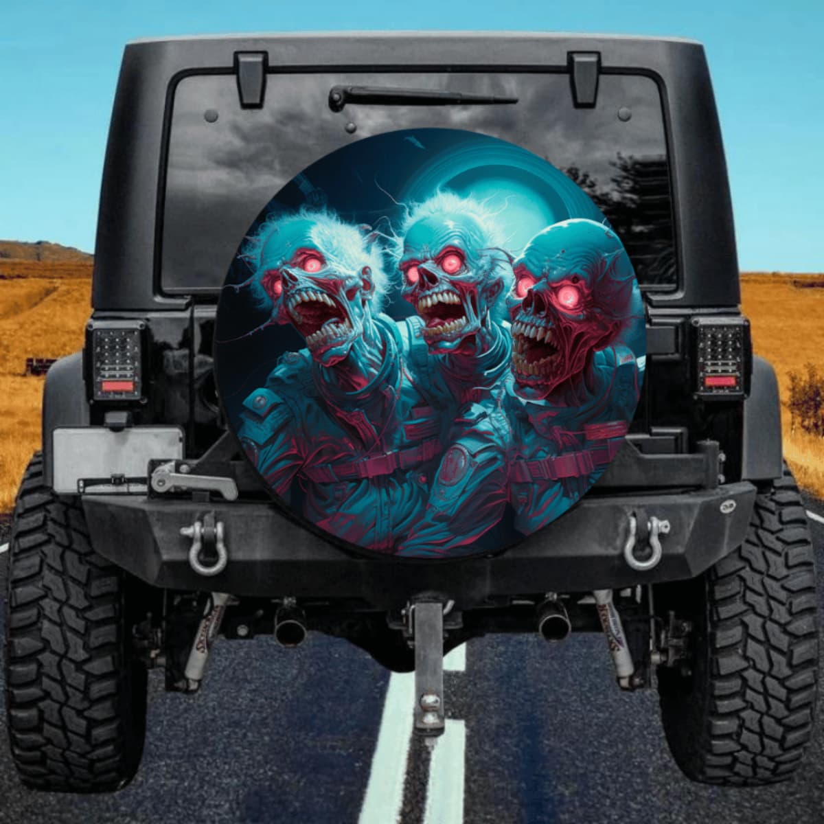 Zombie Rated Outbreak: Badass Sci-Fi Space Zombie Spare Tire Cover