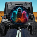Psychedelic Sasquatch Family Spare Tire Cover