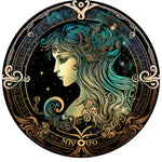 Virgo Guardian: Art Nouveau Celestial Goddess Spare Tire Cover