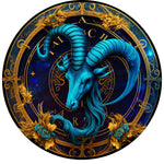 Capricorn : Art Nouveau Celestial Zodiac Spare Tire Cover