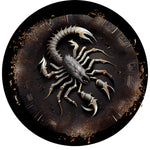 Scorpio Guardian: Gothic Metallic Celestial Zodiac Spare Tire Cover