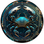 Cancer Guardian: Art Nouveau Celestial Zodiac Spare Tire Cover