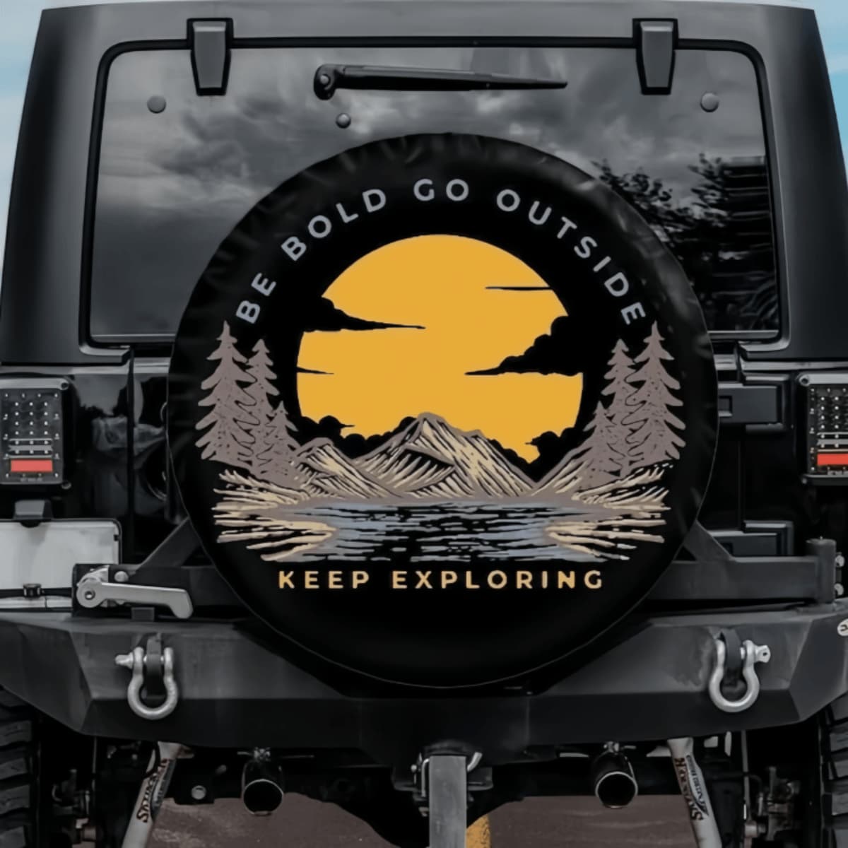 Be Bold Go Outside Spare Tire Cover
