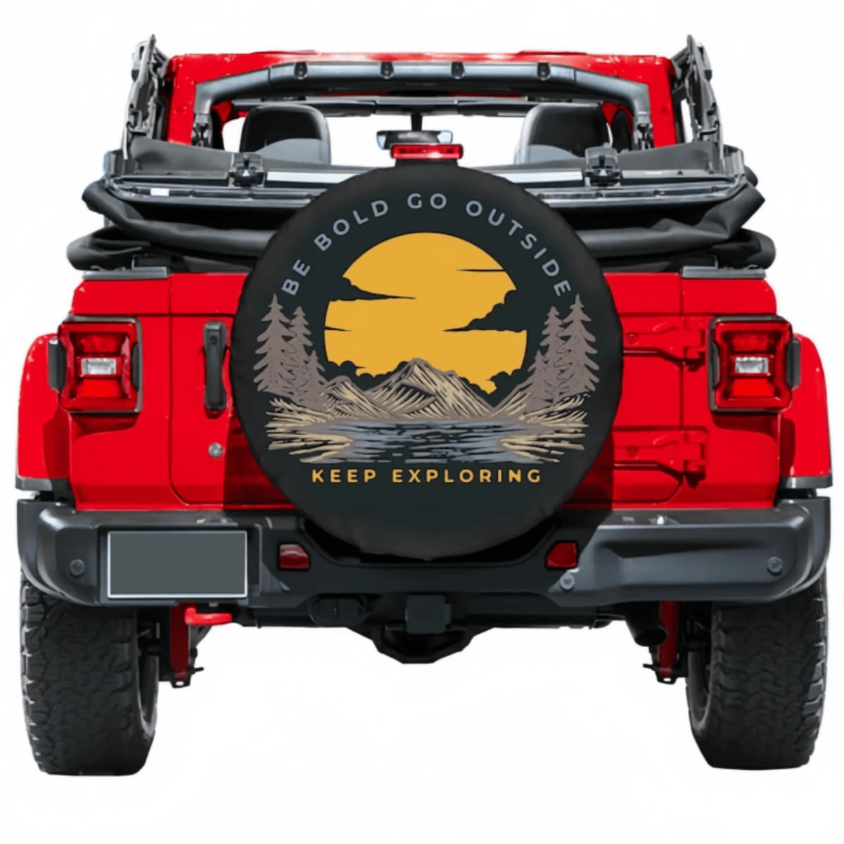 Be Bold Go Outside Spare Tire Cover
