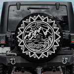 The Geometric Wilderness Totem Spare Tire Cover