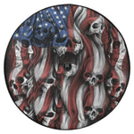 American Flag Skull Pile Spare Tire Cover