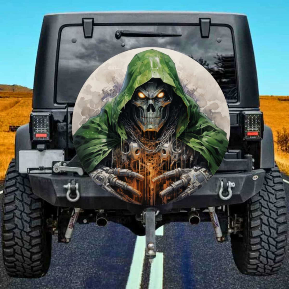 Grim Cyborgt Spare Tire Cover