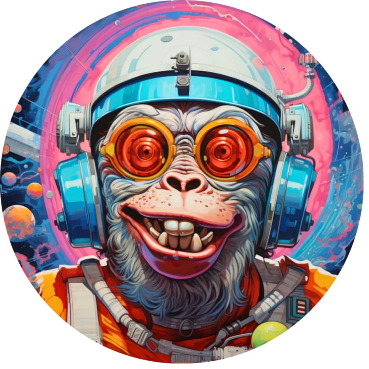 Funny Astronaut Chimp Spare Tire Cover