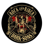 Rock and Rider Dark Sons Spare Tire Cover - Biker Skull Art