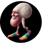 The "What The Heck" Walking Brain Spare Tire Cover