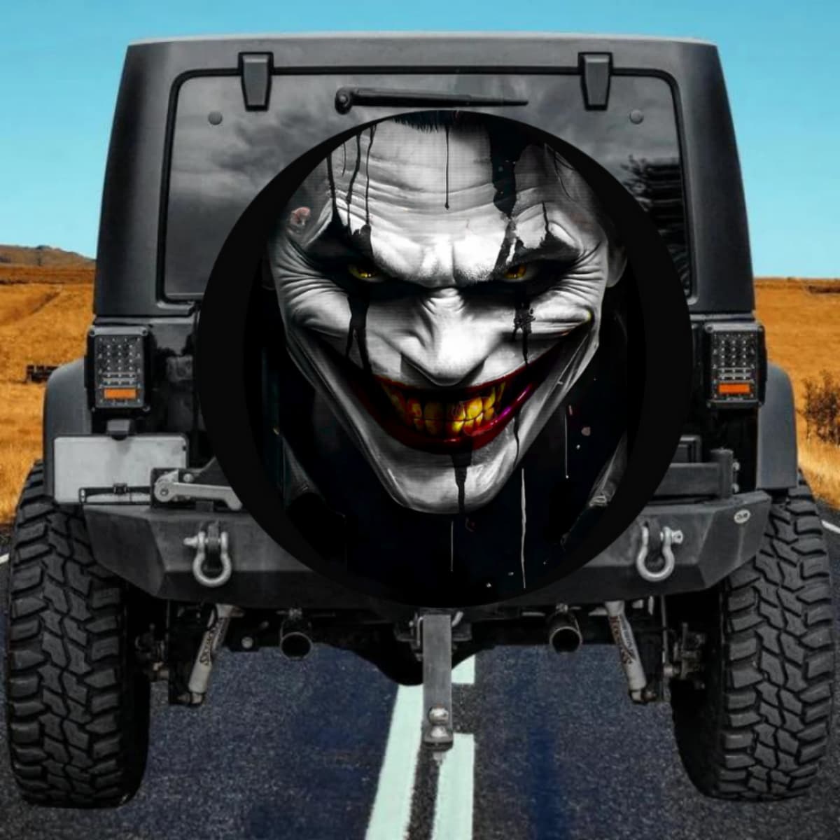 The Smiling Terror Spare Tire Cover