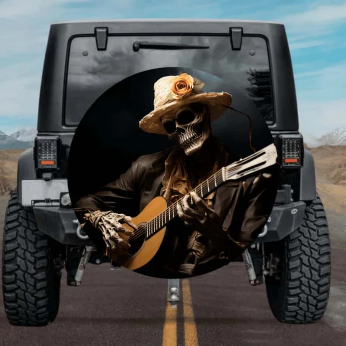 Serenade Skull Spare Tire Cover