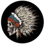 Indian Headdress Skull Spare Tire Cover