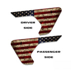 Rustic Old Glory Fender Vent Vinyl Decal - Fits Jeep Wrangler JL/Jeep Gladiator JT 2018+