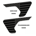 Black and Grey Subdued American Flag Fender Vent Vinyl Decal - Fits Jeep Wrangler JL/Jeep Gladiator JT 2018+
