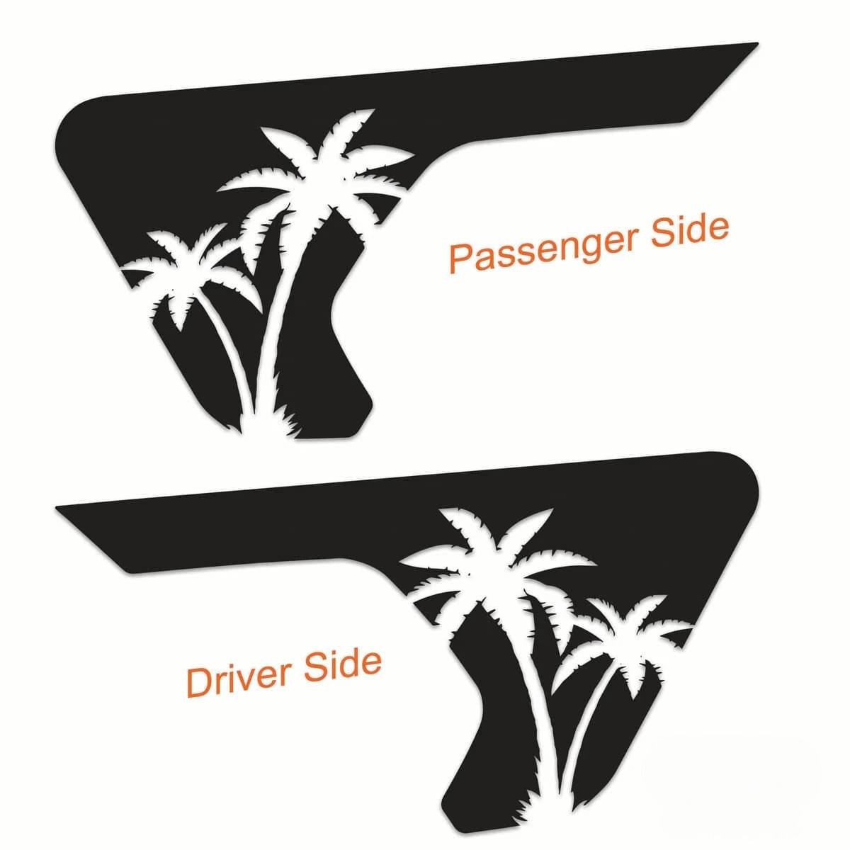 Palmetto Palm Tree Fender Vent Vinyl Decal - Fits Jeep Wrangler JL/Jeep Gladiator JT 2018+