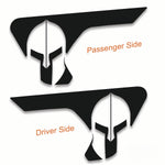 Spartan Helmet Fender Vent Vinyl Transfer Decal - Fits Jeep Wrangler JL/Jeep Gladiator JT 2018+