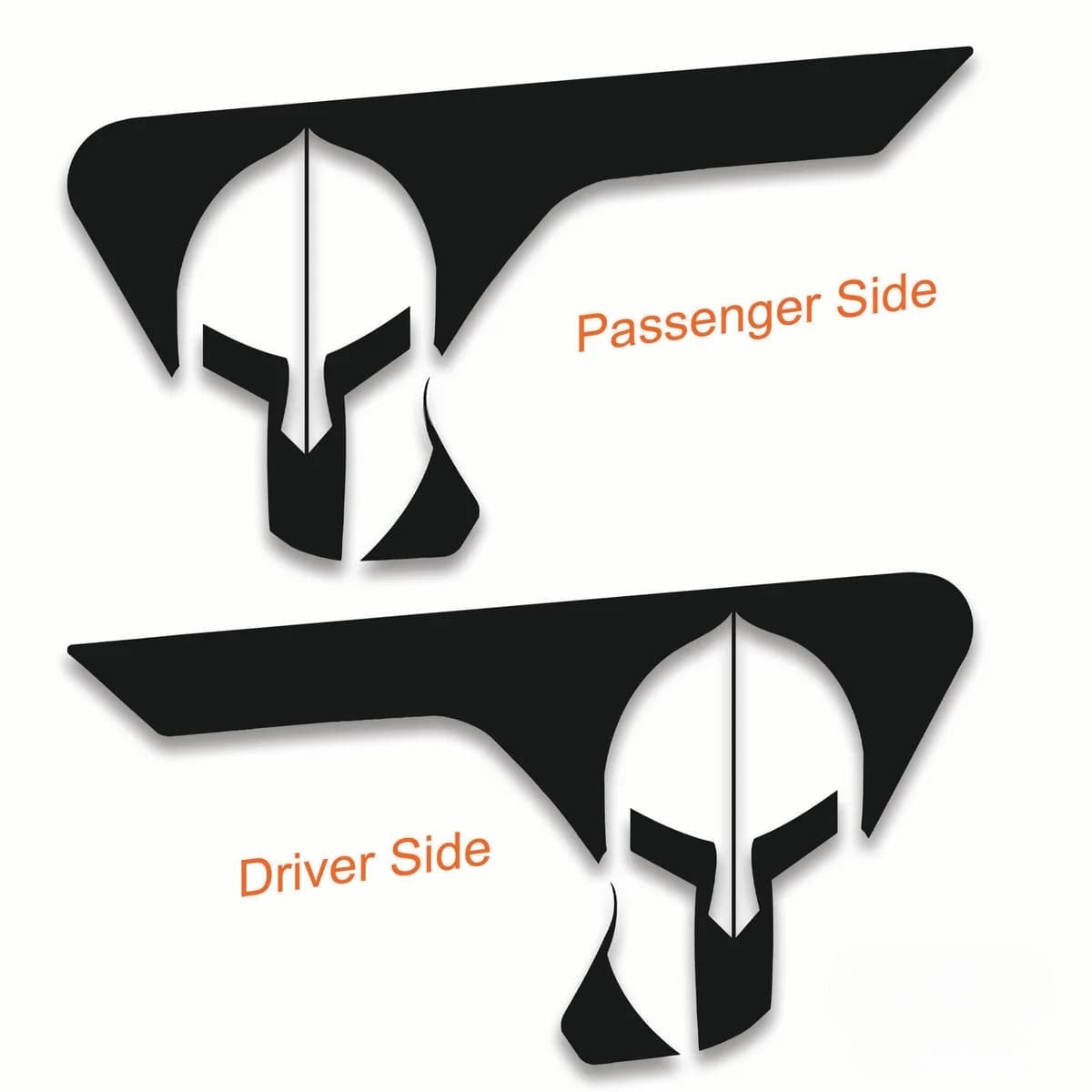 Spartan Helmet Fender Vent Vinyl Transfer Decal - Fits Jeep Wrangler JL/Jeep Gladiator JT 2018+