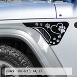 Fur Baby Love Vent Vinyl Decal - Fits Jeep Wrangler JL/Jeep Gladiator JT 2018 - 2023