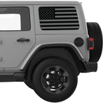 Black And Gray American Flag Decal For Jeep Wrangler